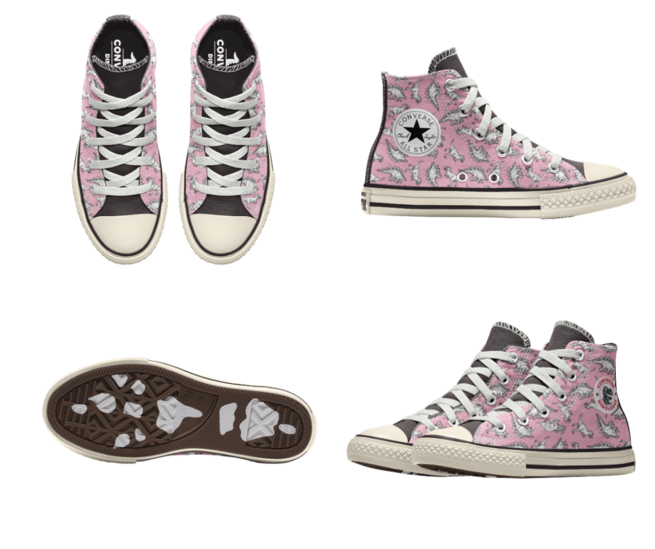 pink dino converse