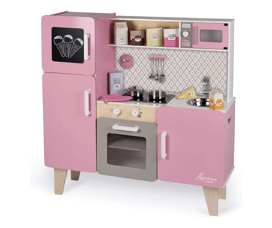 pink macaron kitchen