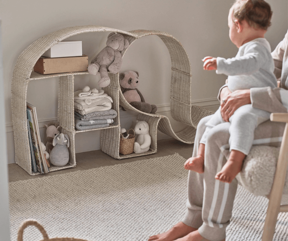 rattan elephant bookshelf