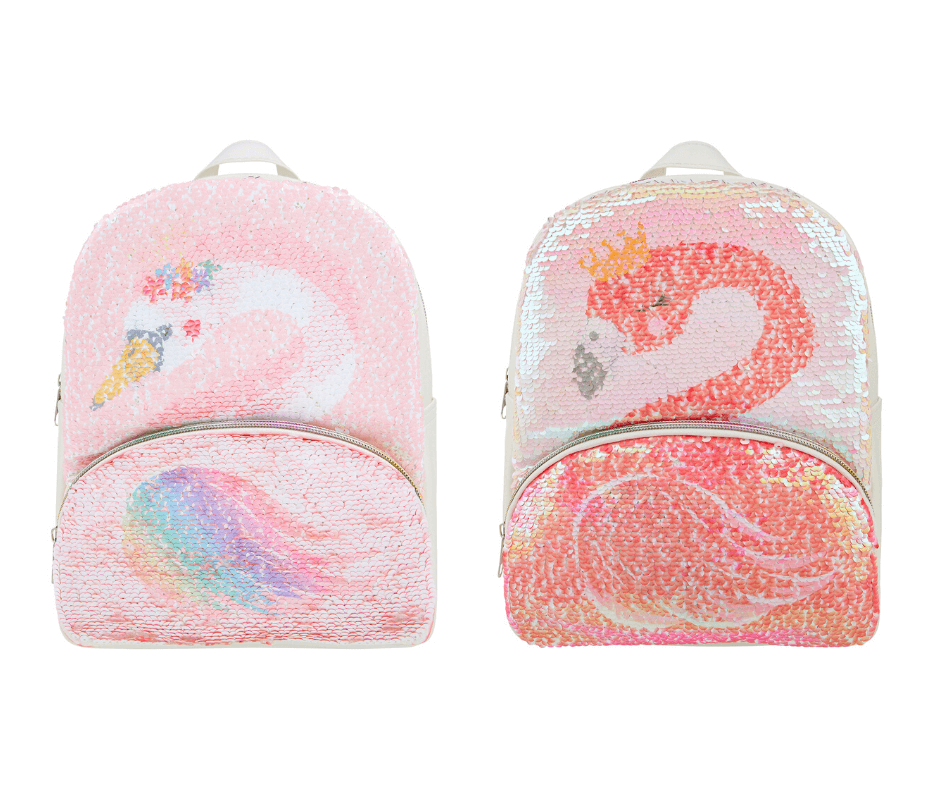 reversible sequin backpack