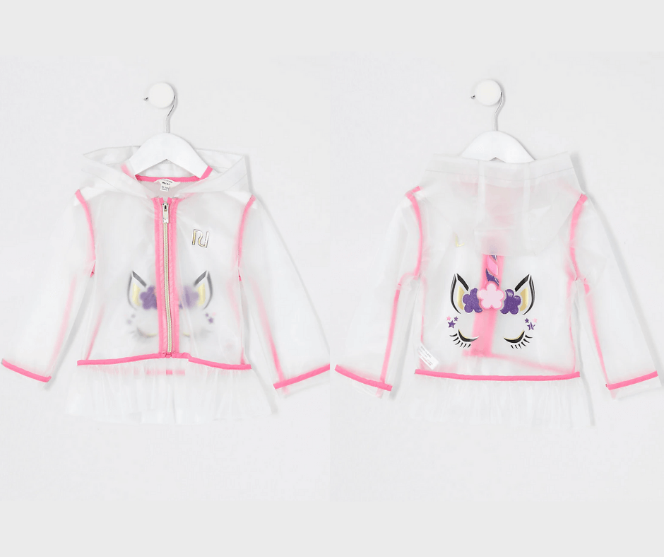 unicorn rain coat