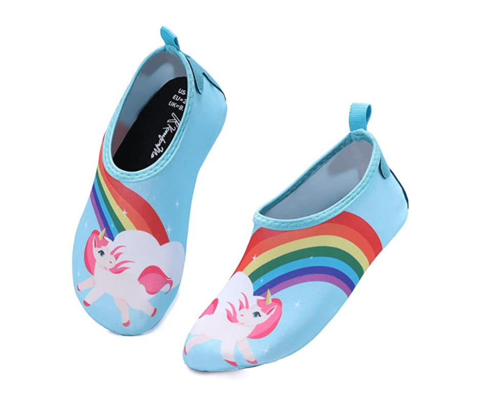 unicorns and rainbows swim shoes
