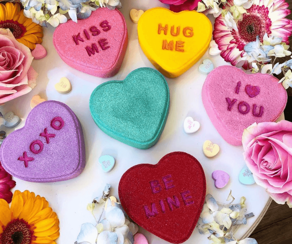 valentines day bath bombs