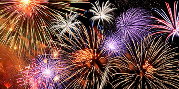Fireworks evening at Ocean Beach Pleasure Park