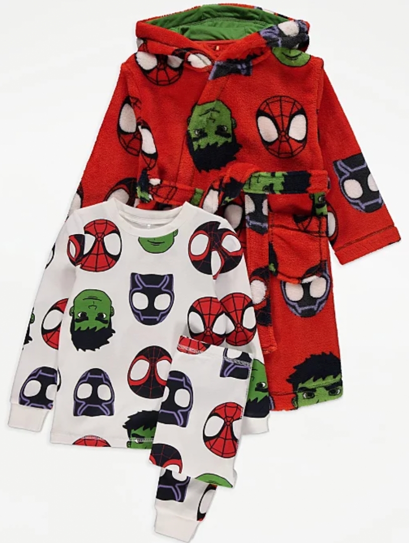 Marvel Spidey and Friends Dressing Gown and Pyjamas