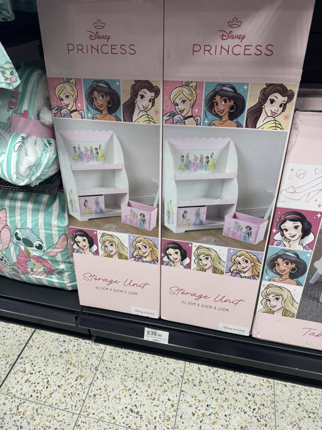 Disney princess quilted storage boxes
