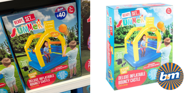 Deluxe Inflatable Bouncy Castle just £40 @ B&M