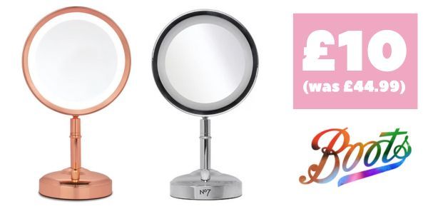 No7 Illuminated Makeup Mirror Just £10 @ Boots